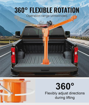Krachtige 1100 LBS (499 kg) Elektrische Jib Kraan met 360° Draaibaarheid voor Vrachtwagen en Werkvoertuigen