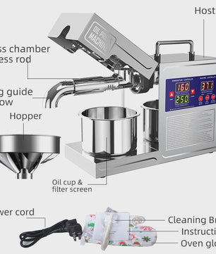 Automatische Oliepers Machine - Koud & Warm Persen voor Huishoudelijk Gebruik