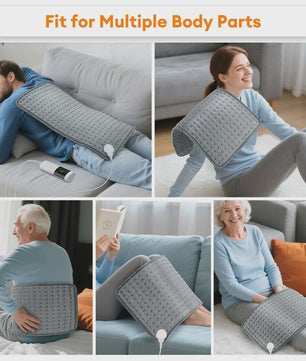 Elektrische Verwarmingsdeken 30x60cm - Verstelbare Warmte & Timer voor Rug, Nek, Schouder - Wasbaar & Comfortabel