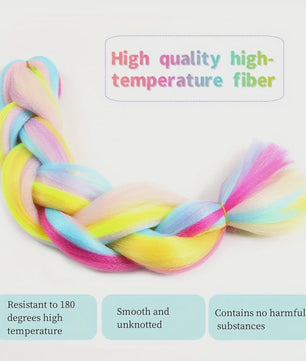 3x Jumbo Braids Haar Extensions - 24 Inch Synthetisch Vlecht Haar in 4 Kleuren voor Kinderen & Volwassenen