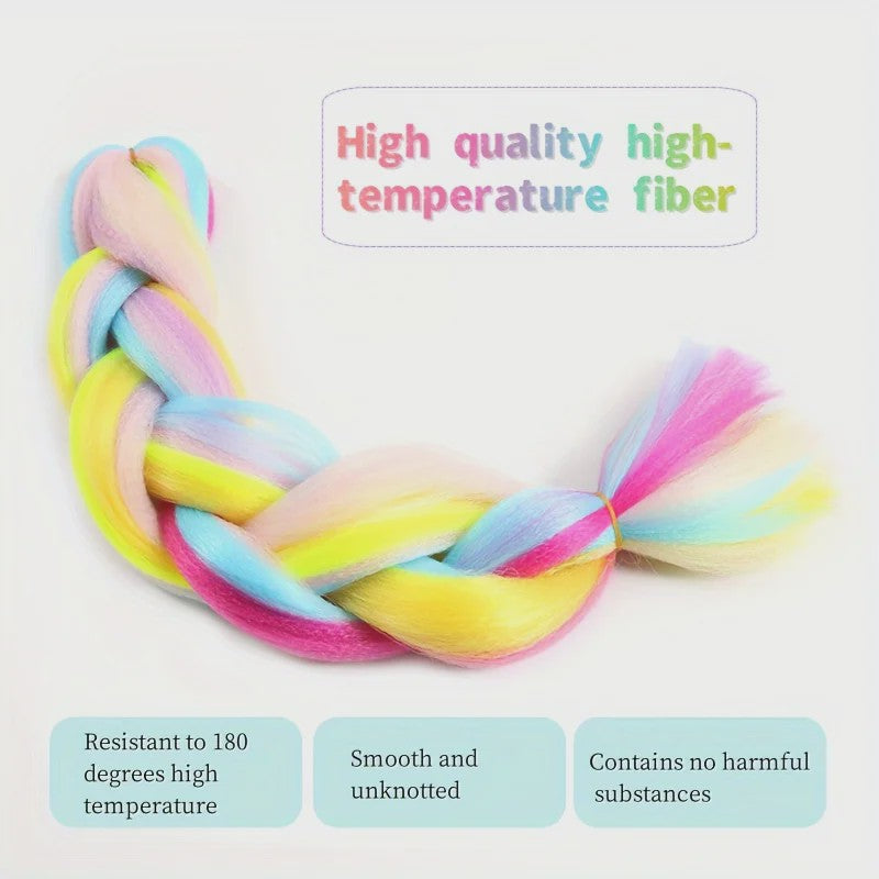 3x Jumbo Braids Haar Extensions - 24 Inch Synthetisch Vlecht Haar in 4 Kleuren voor Kinderen & Volwassenen
