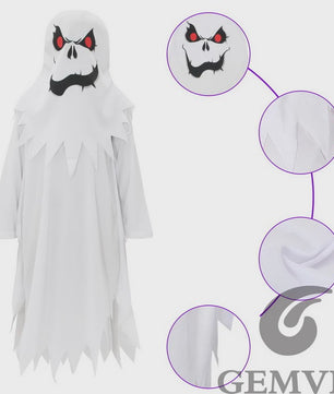 Spook Kostuum Kinderen - Eng Spook Halloween Verkleedpak met Masker
