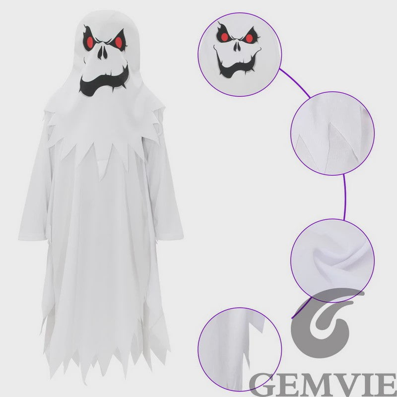 Spook Kostuum Kinderen - Eng Spook Halloween Verkleedpak met Masker