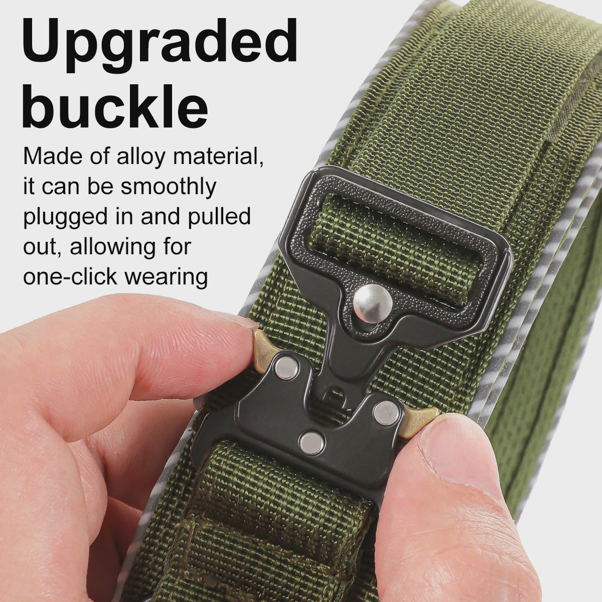 Tactische Hondenhalsband: Verstelbaar Nylon met Controlehandvat & Stevige Gesp