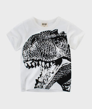 Zomer T-shirts Jongens 2-8 Jaar - Katoen, Korte Mouw met Leuke Prints