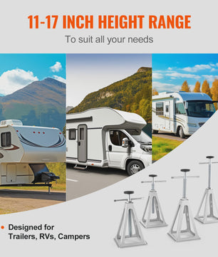 4x Aluminium RV Stabilisator Jack - 6000 Lbs Hefvermogen per stuk - Leveling Jacks voor Camper & Caravan