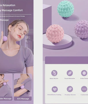 Massagebal met Verhoogde Punten - Ideaal voor Fascia, Rug, Voet & Yoga