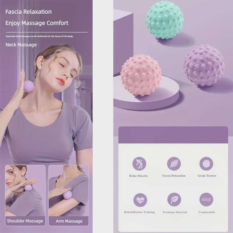 Massagebal met Verhoogde Punten - Ideaal voor Fascia, Rug, Voet & Yoga