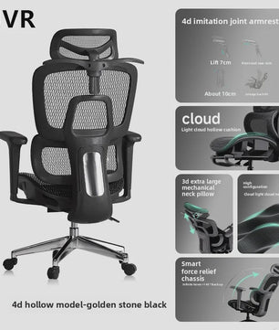 Ergonomische Bureaustoel Mesh - Verstelbaar met Lendesteun & Voetensteun - Comfortabel voor Kantoor & Gaming