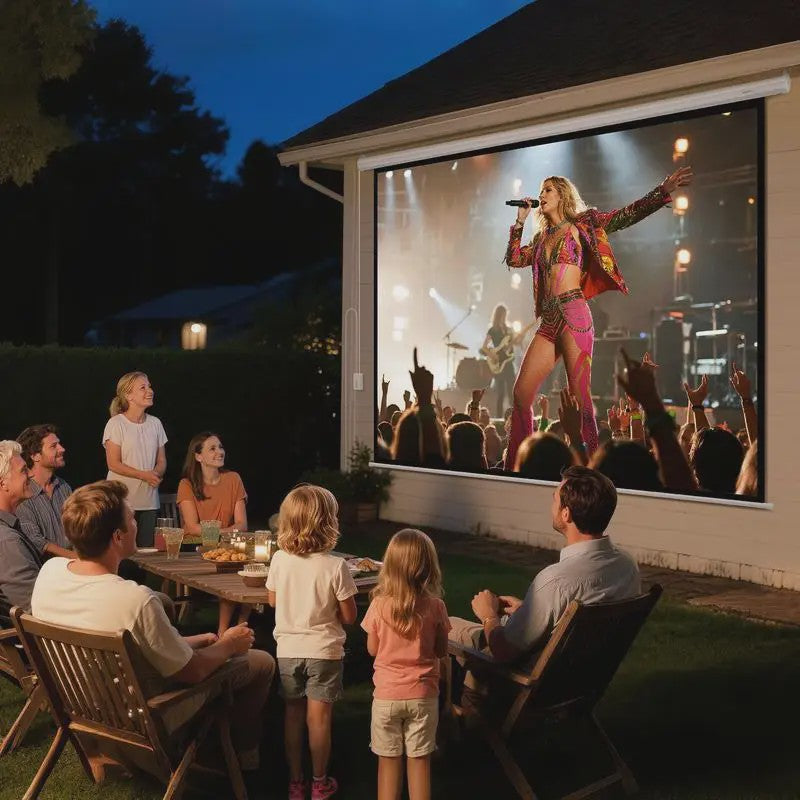 Gemotoriseerd Projectiescherm 120 inch 4:3 4K 1080 HD met Afstandsbediening