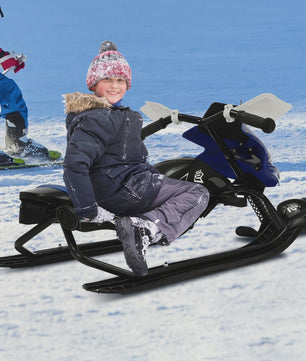 Stuurbare Sneeuwscooter Slee voor Kinderen - 80kg Belastbaar met Trekkoord