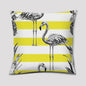 Vrolijke Flamingo Kussenhoes Vierkant - Decoratie voor Bank & Auto
