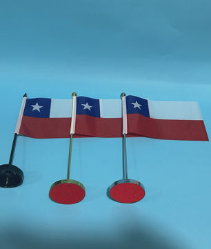Chile Bureauvlag 14x21cm met Standaard - Officiële Decoratie