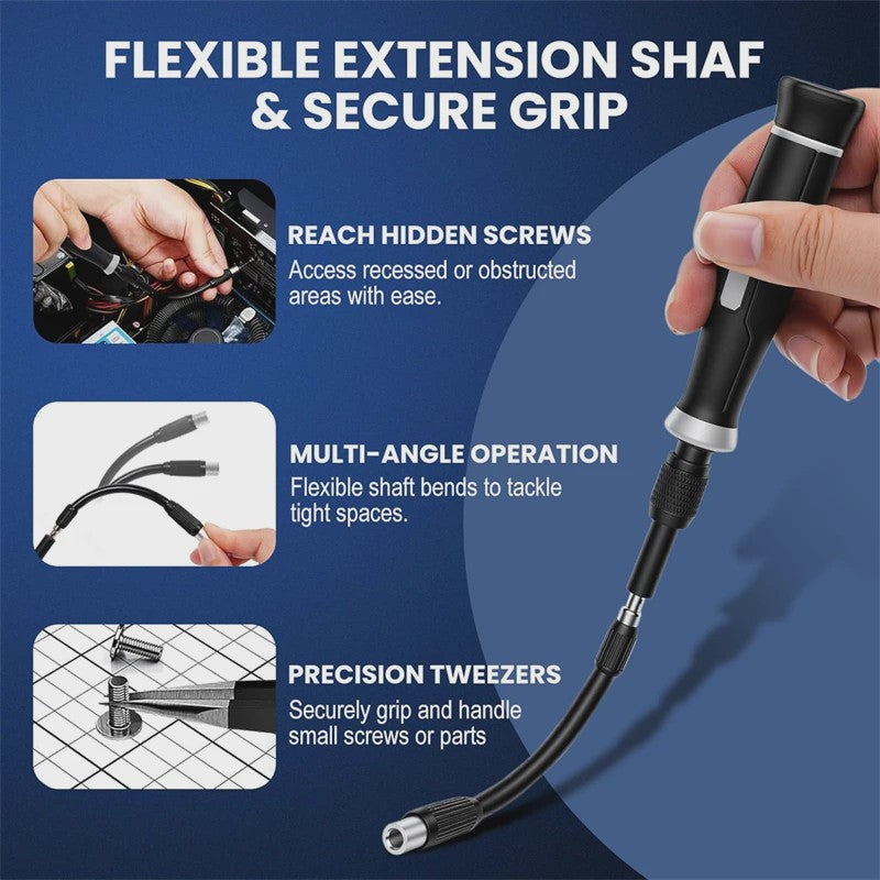 152-delige Precisie Schroevendraaierset met Magnetische Bits en Flexibele Shaft