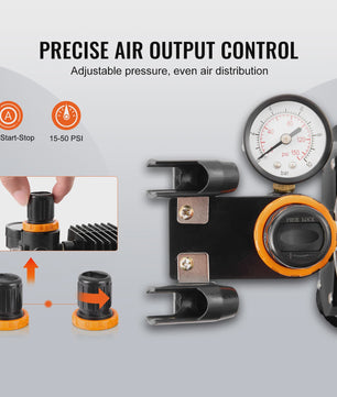 Professionele Airbrush Kit met Dubbele Ventilator Compressor en 3 Airbrushes