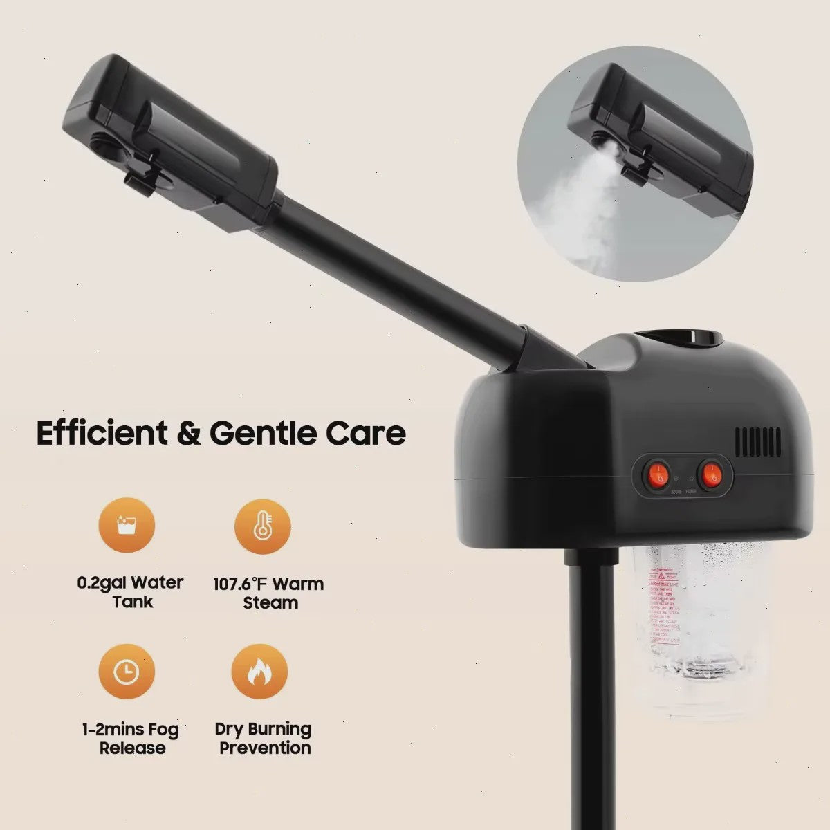Professionele Gezichtsstomer met Ozon en Ionische Spray - Huid Hydratatie & Reiniging