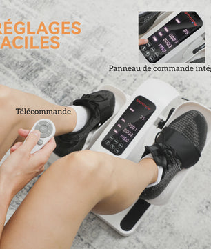 SPORTNOW Mini Hometrainer met LCD, Afstandsbediening en 12 Snelheden - Draagbaar & Stil