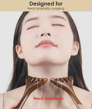 Gezichtsborstel & Houten Meridian Massage Kam: Lymfatische Drainage & Kaaklijn Sculpting