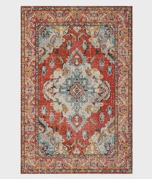 Wasbaar & Opvouwbaar Perzisch Retro Vloerkleed | Zacht Imitatie Kasjmier voor Woonkamer, Slaapkamer & Hal