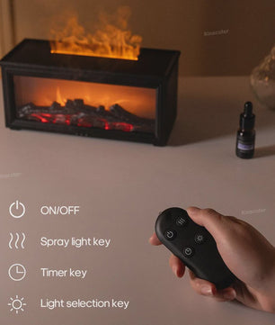 Sfeervolle Vuurhaard Aroma Diffuser met Luchtbevochtiger en Afstandsbediening - Creëer Warmte en Geur