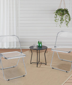 Stapelbare Transparante Acryl Klapstoel met Chroom Frame - Luxe Loungestoel voor Feest, Banket & Conferentie