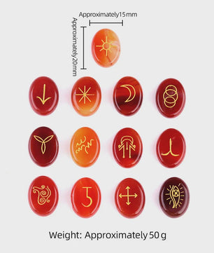 13-delige Amethist Runen Set - Kristallen Stenen voor Reiki, Meditatie & Divinatie