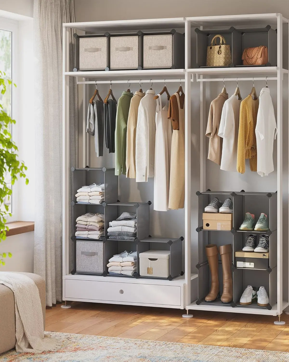 SONGMICS Modulair Schoenenrek - DIY Kubus Opbergsysteem