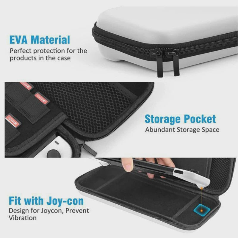 Robuuste Opbergtas voor Nintendo Switch & OLED - Beschermende Hard Case met Ruimte voor 20 Games