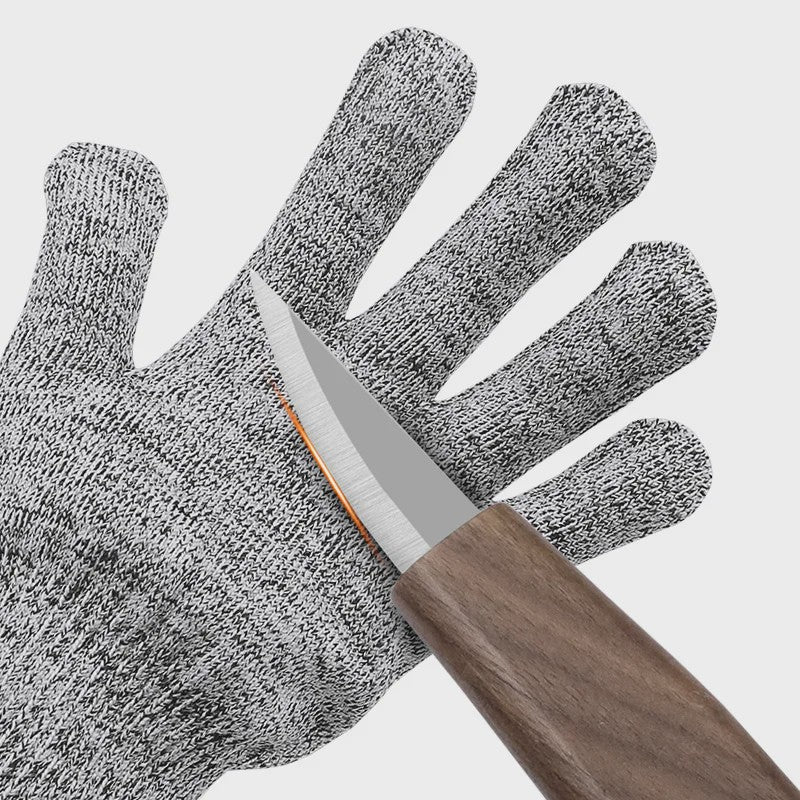 Professionele Houtsnijset met 6 Gereedschappen en Snijbestendige Handschoenen - Ideaal voor DIY Houtbewerking