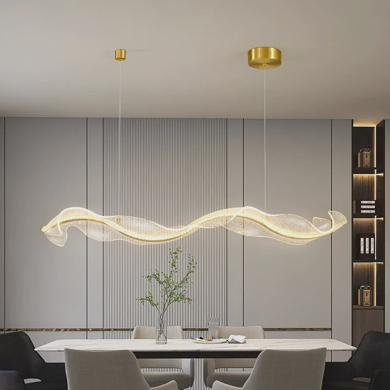 Moderne LED Plafondlamp Golvend Design - Hanglamp voor Woonkamer & Eetkamer