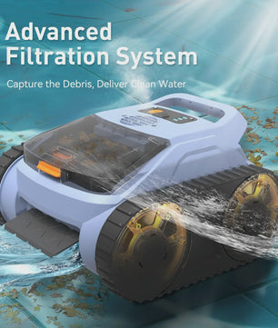 Seauto SAT 20/20PRO Draadloze Zwembad Reinigingsrobot met Sonar Navigatie & Wandklimfunctie