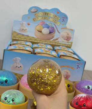 Glitter Dumpling Squishy: Zachte Stressbal voor Eindeloos Speelplezier