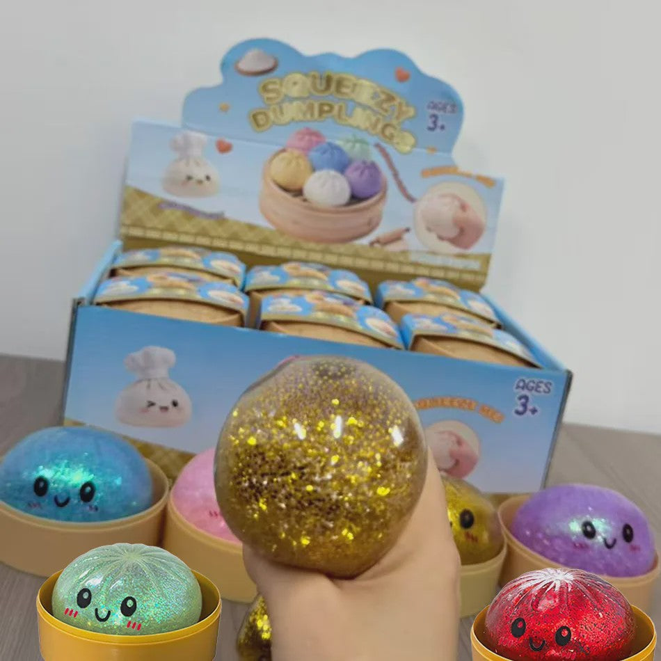 Glitter Dumpling Squishy: Zachte Stressbal voor Eindeloos Speelplezier