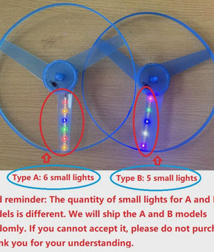 Lichtgevende Vliegende Schijf Speelgoed met LED Verlichting en Trekkoord
