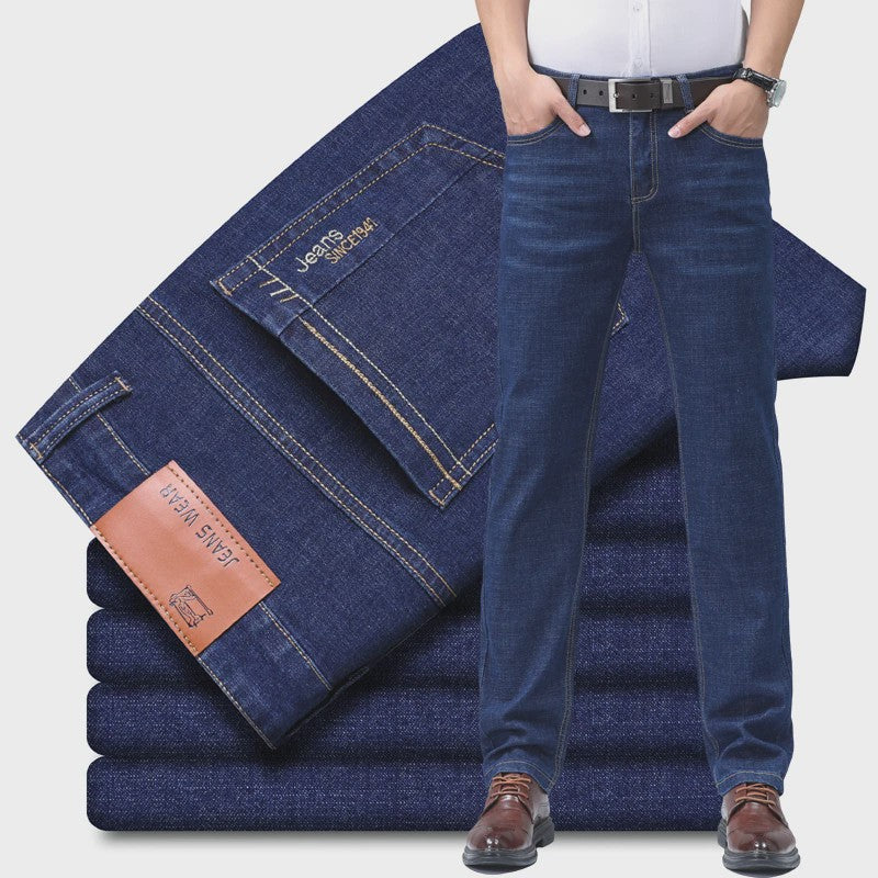 Heren Jeans - Rechte Pasvorm, Zomerse Stijl, Zakelijk & Casual