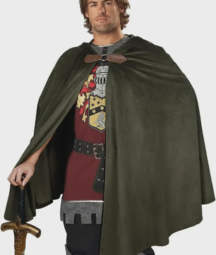 Middeleeuwse Fluwelen Kapmantel - Renaissance Cape met Capuchon voor Halloween en Cosplay