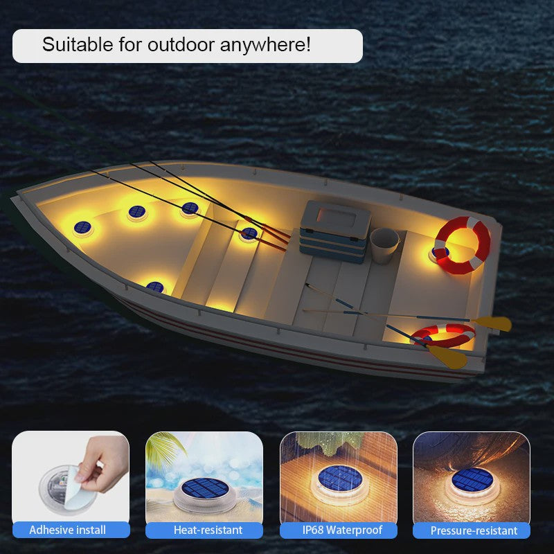 Solar Buitenlampen Warm Wit - IP68 Waterdicht - Oplaadbaar - Voor Oprit, Trap, Dek & Tuin
