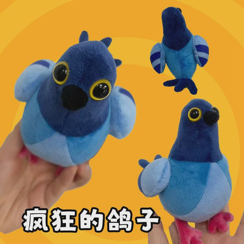 Pluche Duif Knuffel - 17cm & 27cm Blauwe Vogel Speelgoed & Decoratie