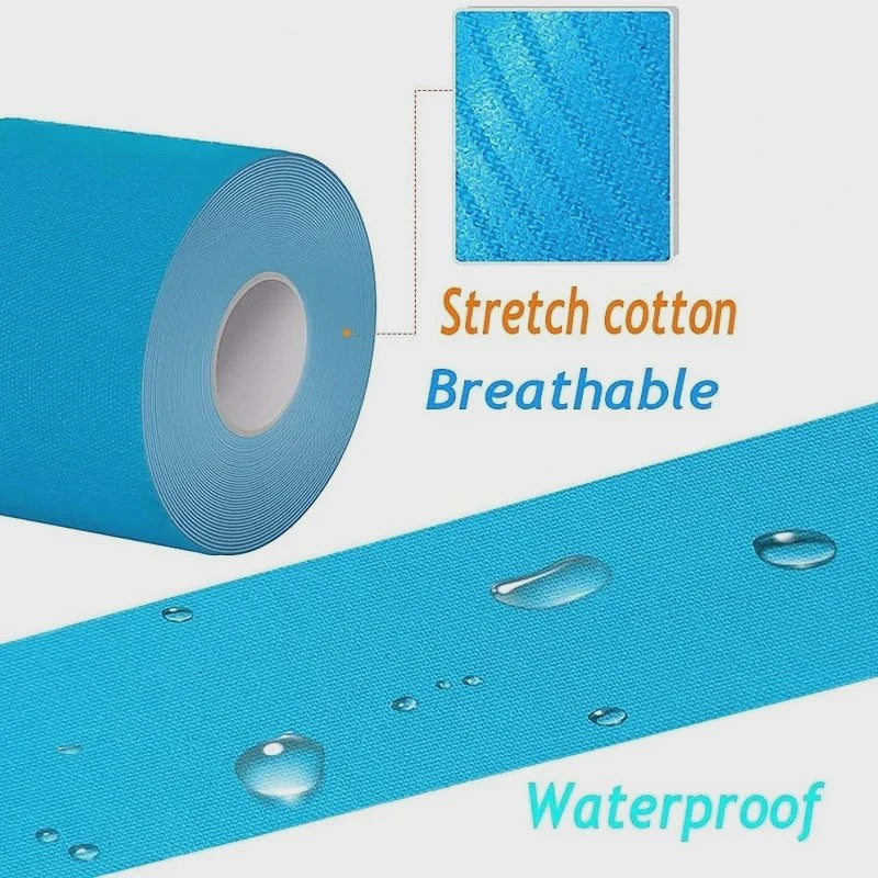 Elastische Kinesiologie Tape voor Spierondersteuning, Pijnverlichting en Sportherstel