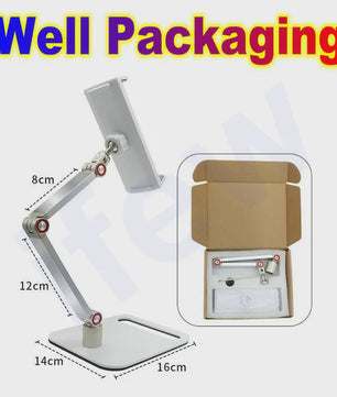 Verstelbare Metalen Standaard voor Tablet & Monitor (4-12.9 inch)