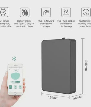 Slimme Geur Diffuser 500ml - Waterloos Essentiële Olie Aroma Apparaat met App Bediening