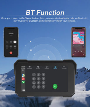 5" IPS Motorfiets Smart Player met GPS, CarPlay & Android Auto - Waterdicht IP68
