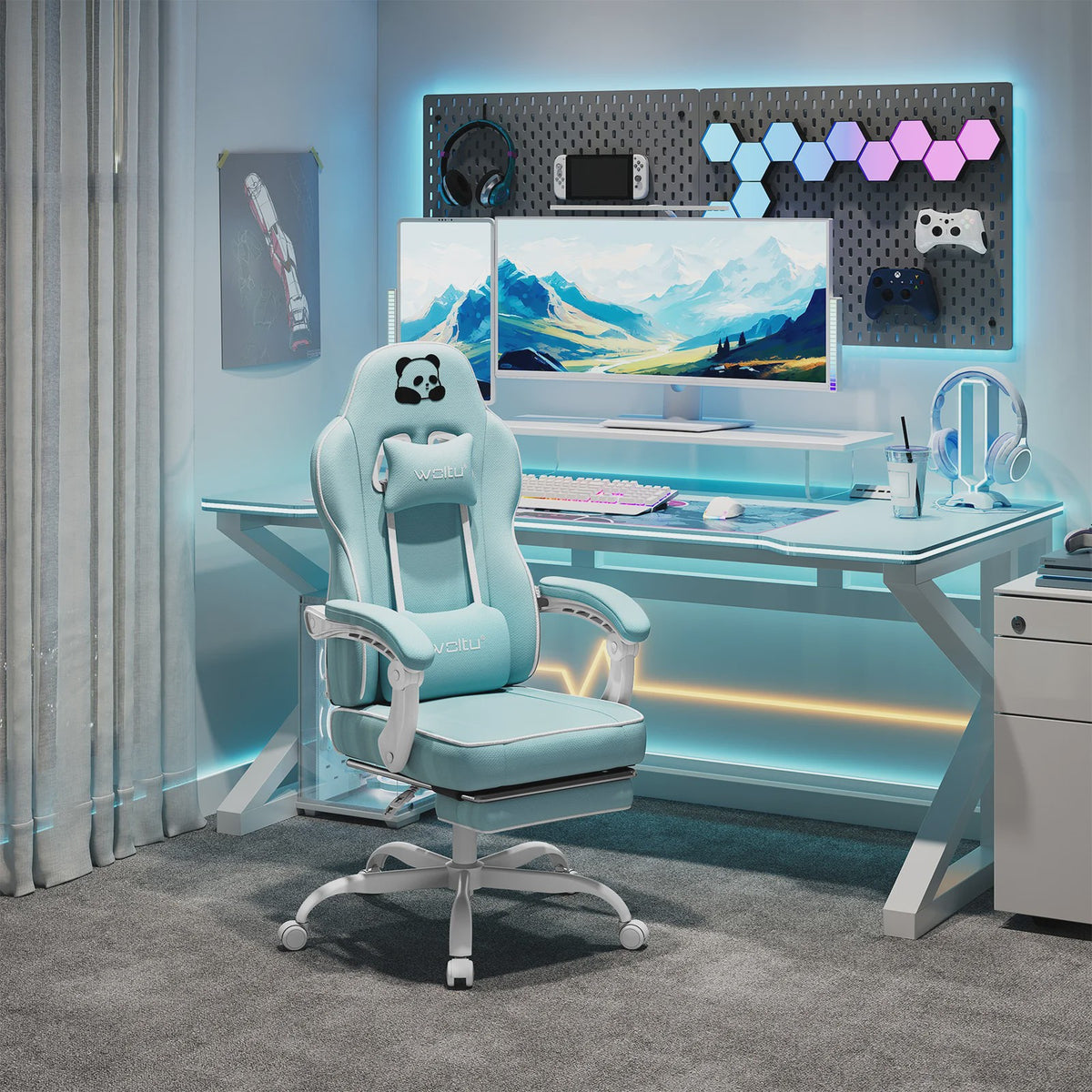 Ergonomische Gaming Stoel met Voetensteun - Verstelbaar en Comfortabel