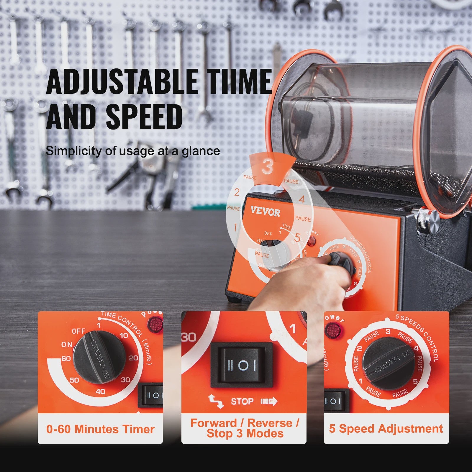 Professionele Rotary Tumbler Polijstmachine voor Sieraden & DIY - 3kg/5kg Capaciteit
