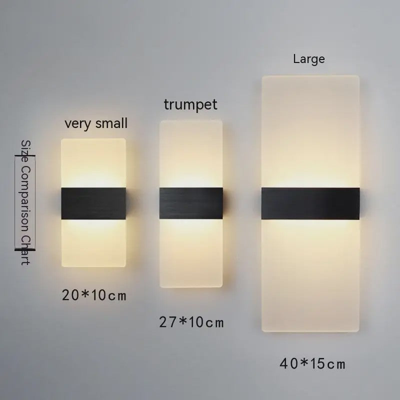 Moderne LED Wandlamp Aluminium & Mat Acryl - Hotel Corridor, Slaapkamer