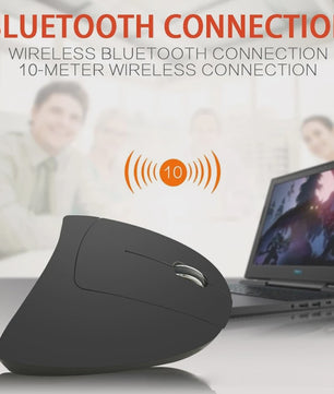 Ergonomische Verticale Draadloze Muis - Oplaadbaar & Draagbaar voor PC/Laptop