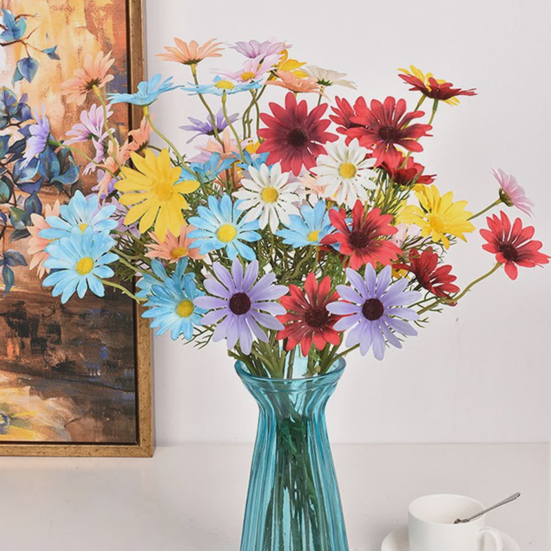 Kunstboeket Margrieten (3/5/10 stuks) - Zijde Kunstbloemen voor Decoratie