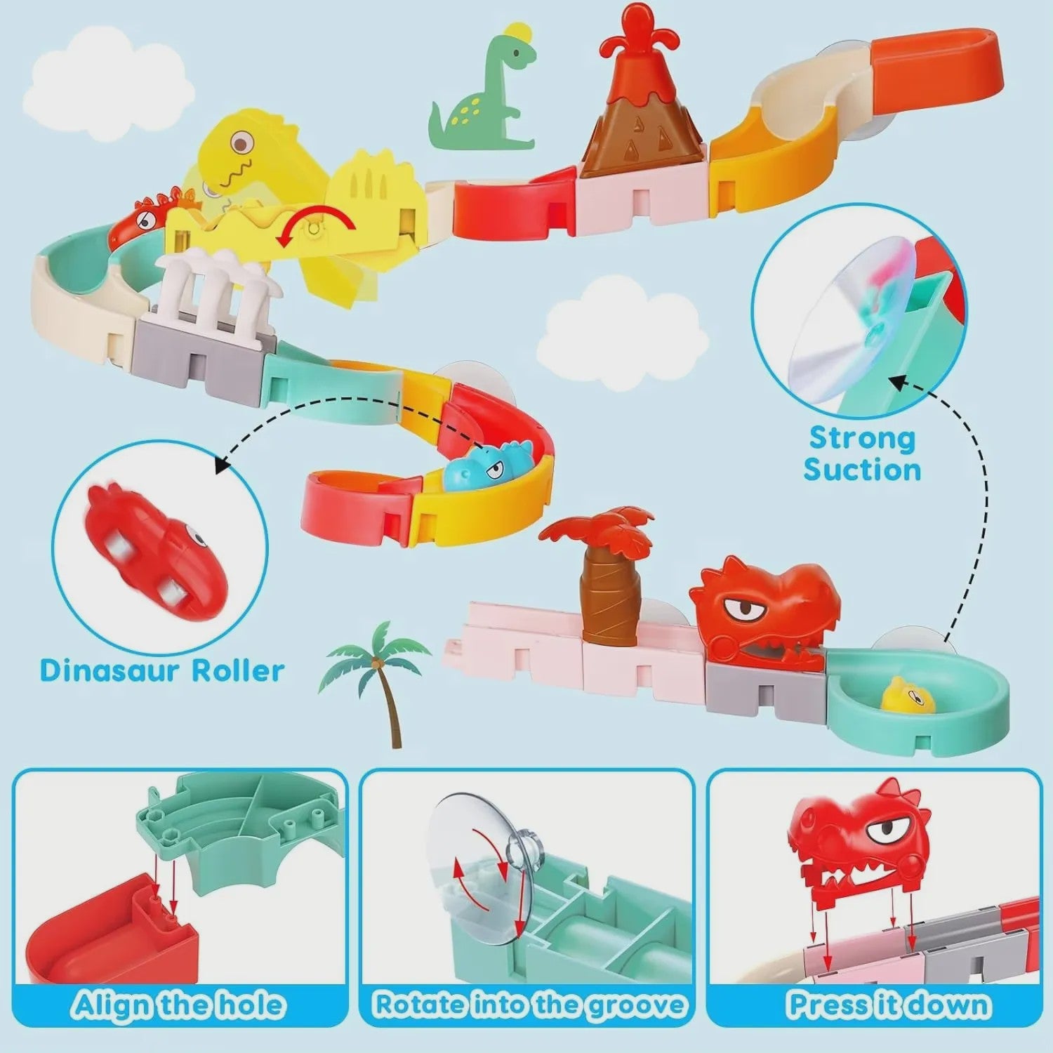 DIY Waterbaan Bad Speelgoed - Bouwbare Muurbaan met Spray voor Kinderen