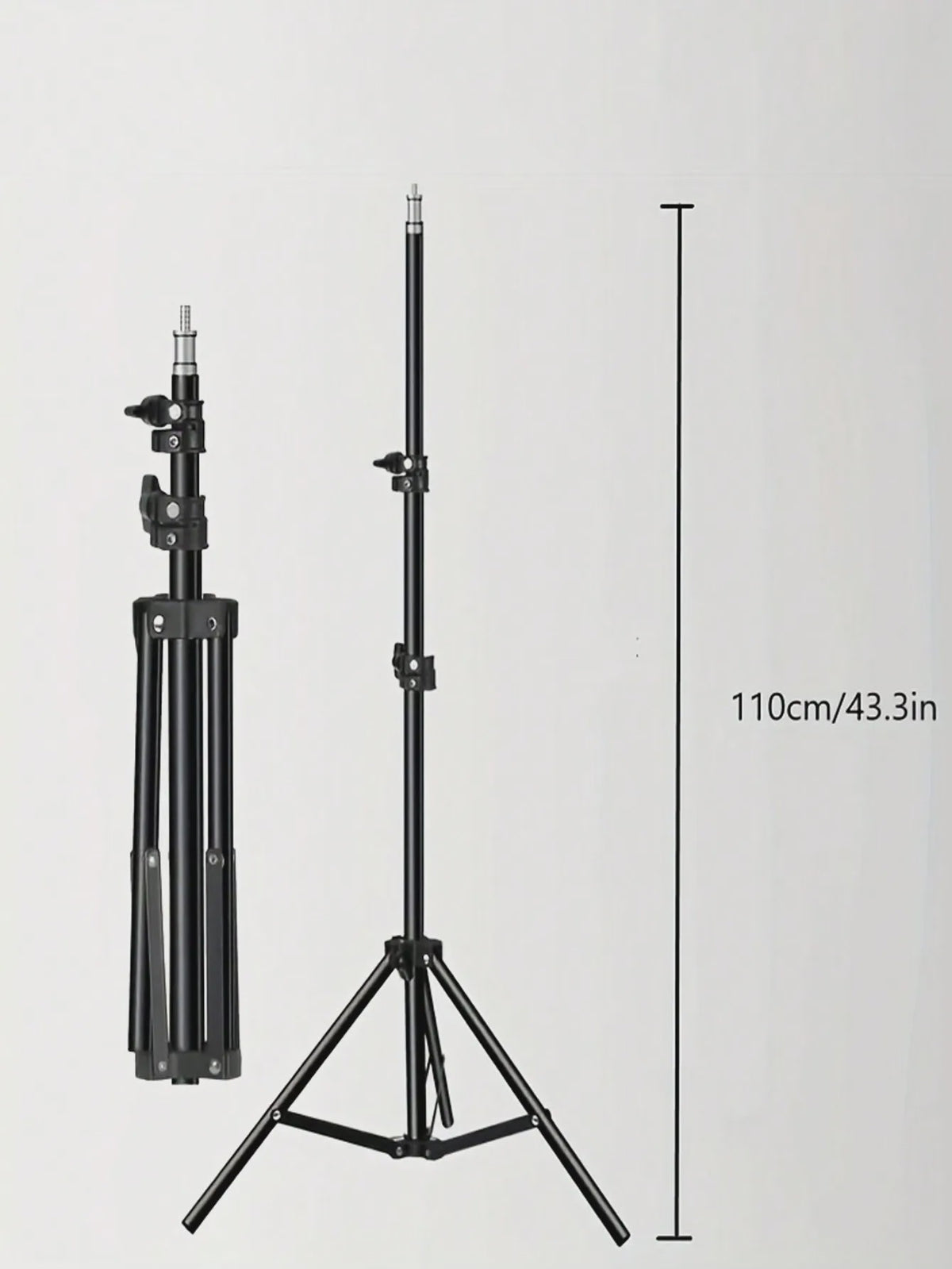 110cm Ring Light Statief Set met Telefoonhouder voor Live Streaming & Selfie