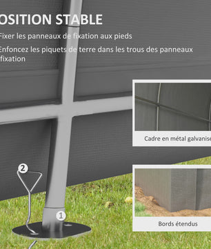 Outsunny Tuinopslag Tent - Waterdichte Fietsgarage met Verzinkt Metalen Frame